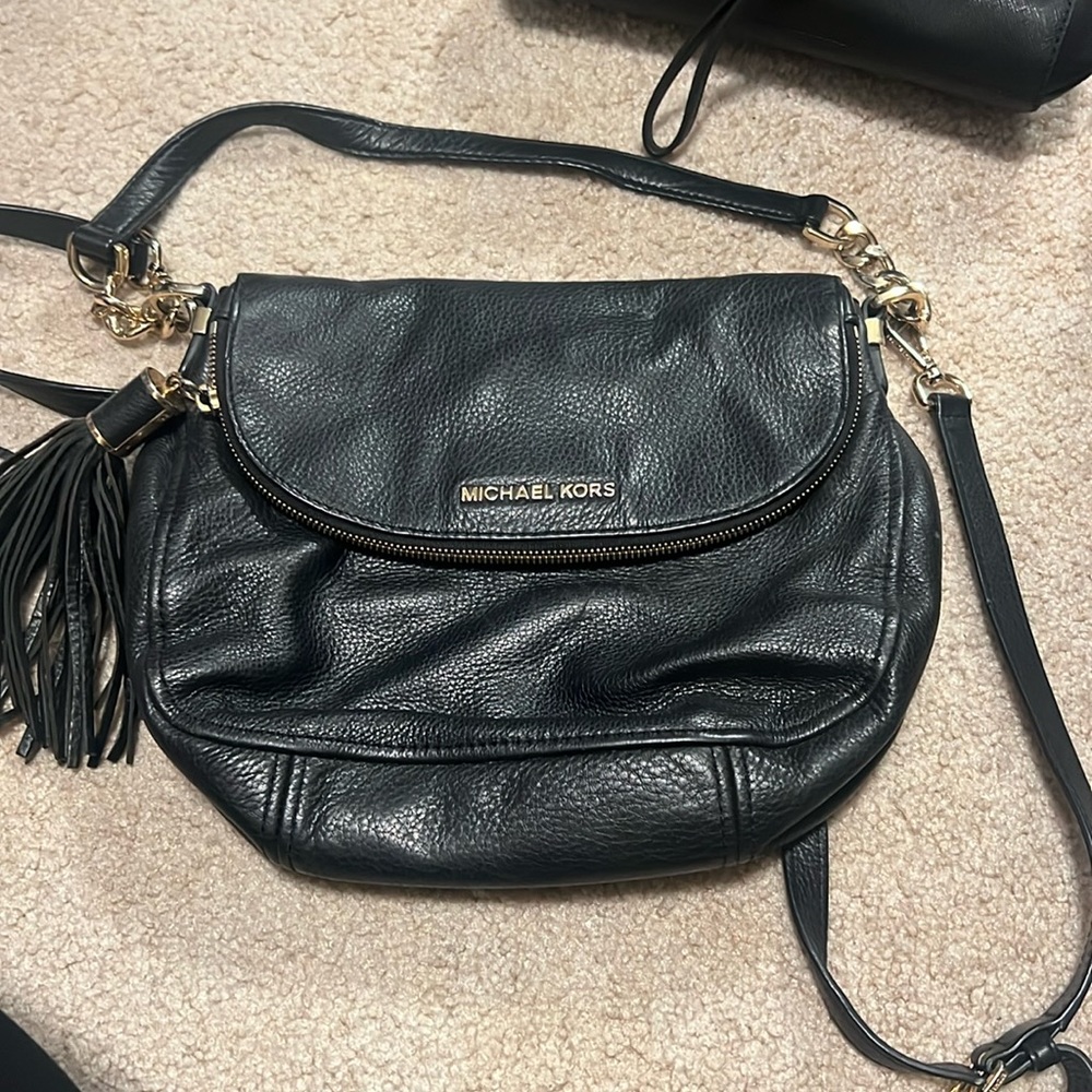 Michael Kors black crossbody bag. Used.